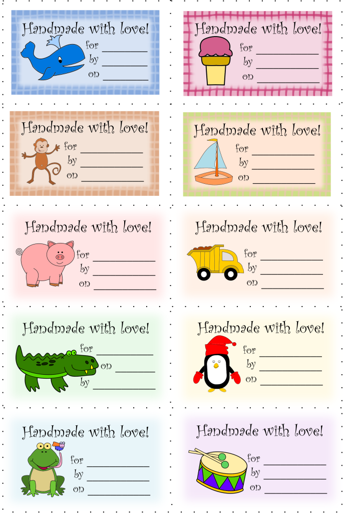 Quilt labels for Kids 10 squares